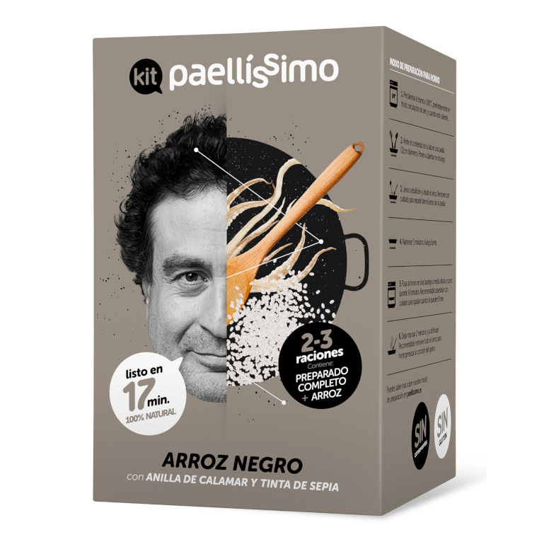 Paellisimo Kit  - Black Rice - 1kg. Explained by Pepe Rodriguez: 2 Michelin Star Chef. How easy it is.