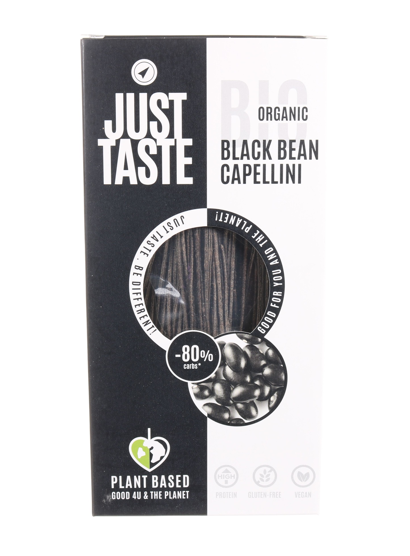 Just Taste - Capellini de Frijoles Negros Orgánicos - 250gr