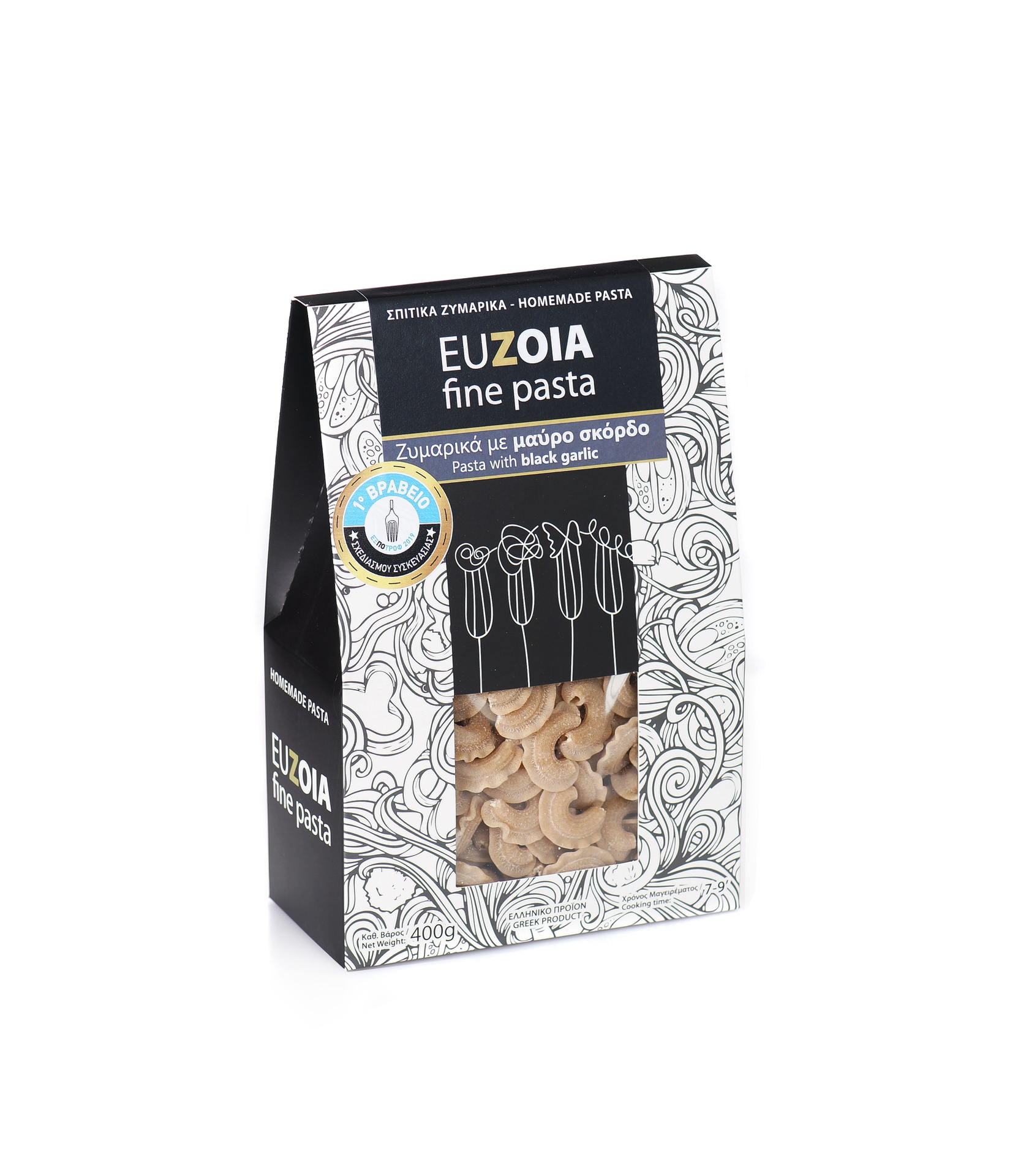 Pasta Euzoia - Carton box with Pasta with Black Garlic